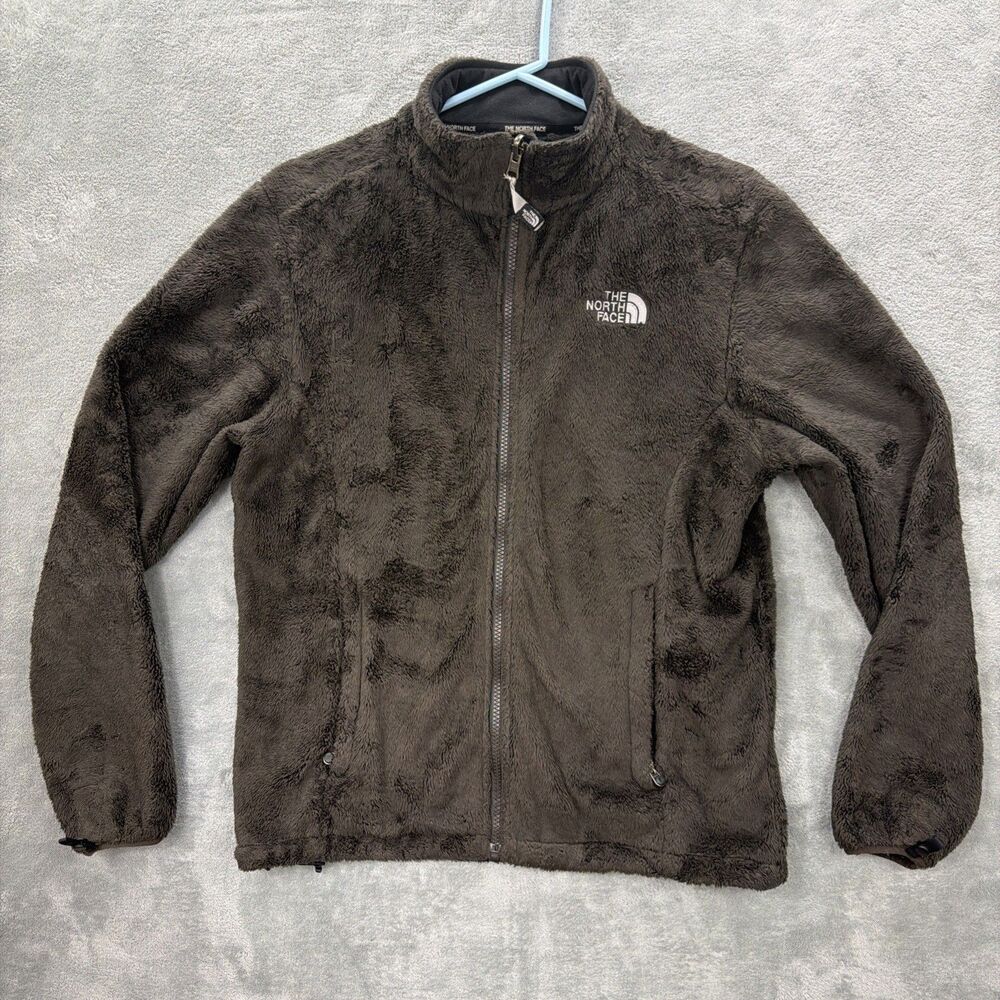 The North Face Osito Jacket Womens Medium Brown Fleece Full Zip Mock Neck Soft